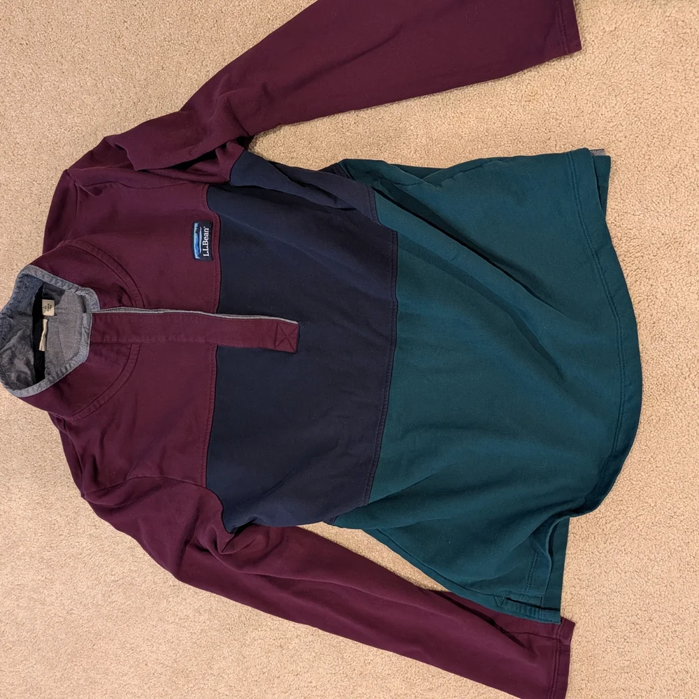 L.L. Bean Colorblock Long Sleeve Shirt - Picture 3 of 3